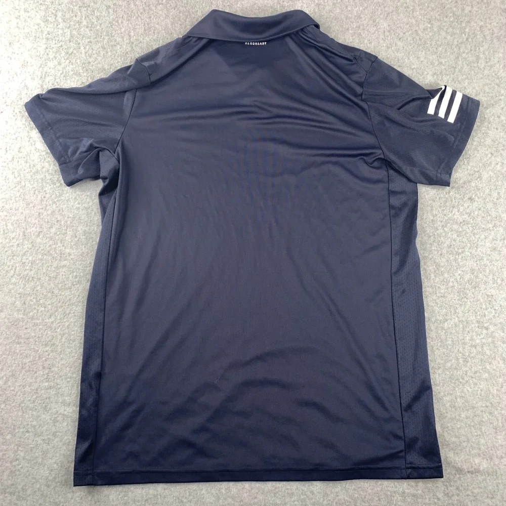 Adidas Polo Shirts Men Medium Navy Gray Aeroready‎ Performance Lot of 2